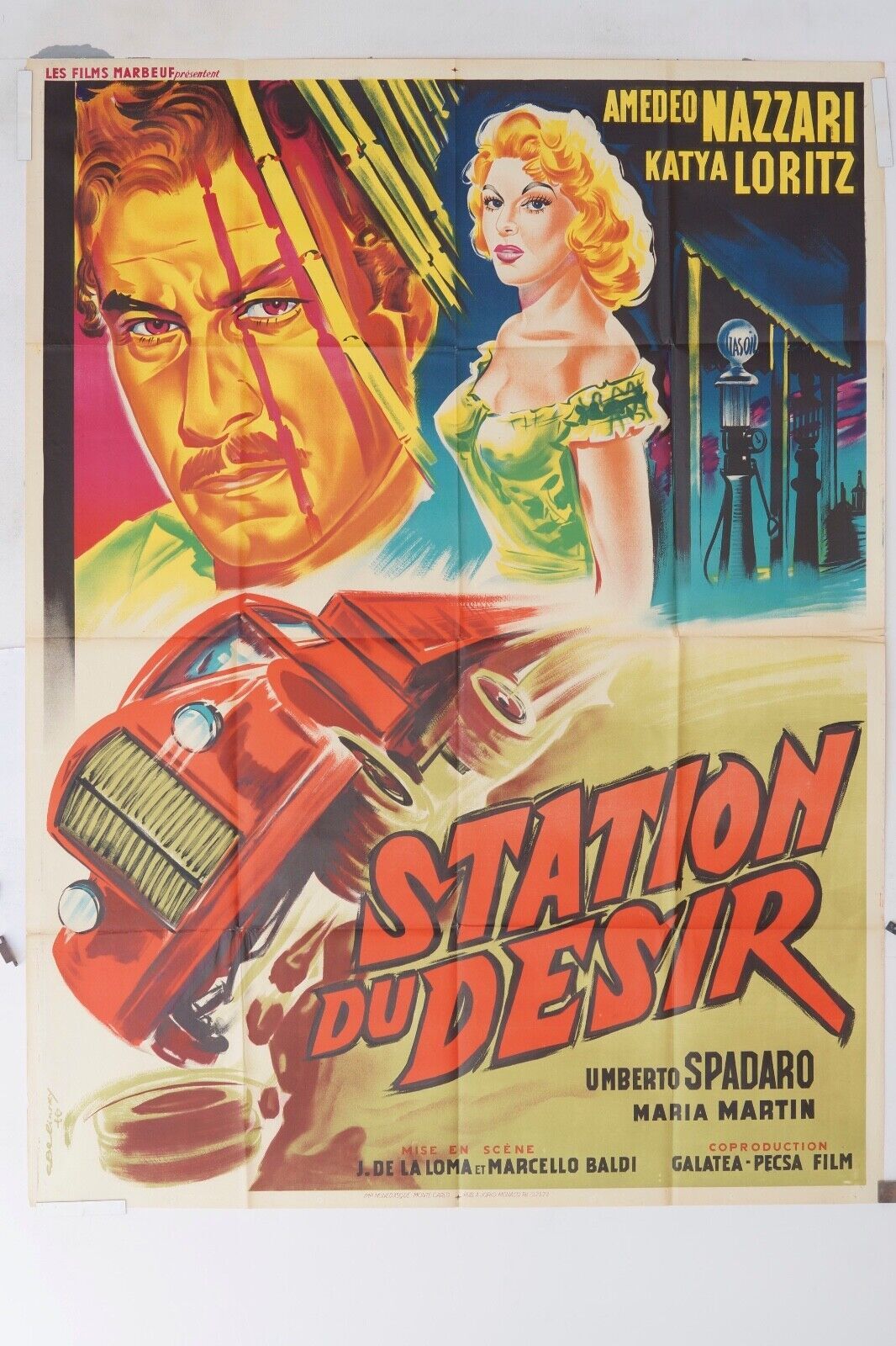 STATION DU DÉSIR MOVIE POSTER ORIGINAL 120x160 AMEDEO MAZZARI