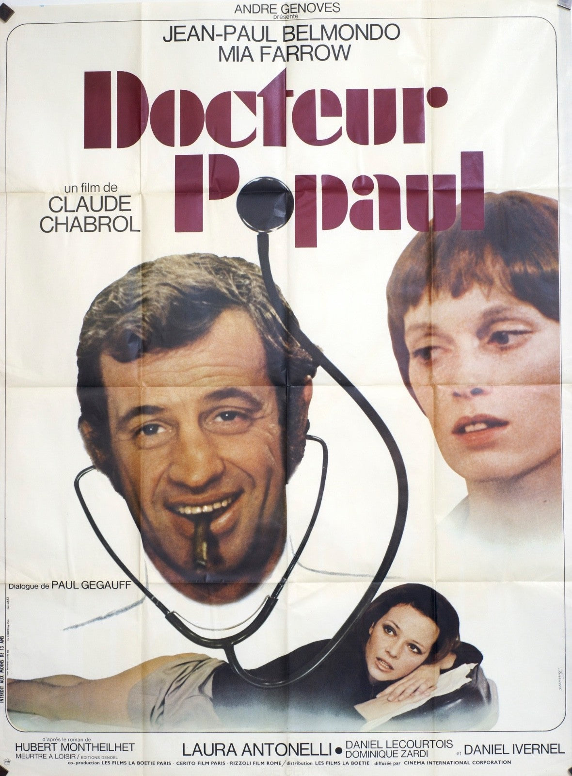 DOCTEUR POPAUL JEAN-PAUL BELMONDO movie poster ORIGINAL 120x160
