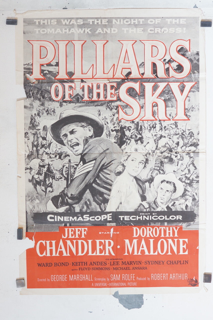 PILLARS OF THE SKY MOVIE POSTER ORIGINAL 69x103, Jeff Chandler 