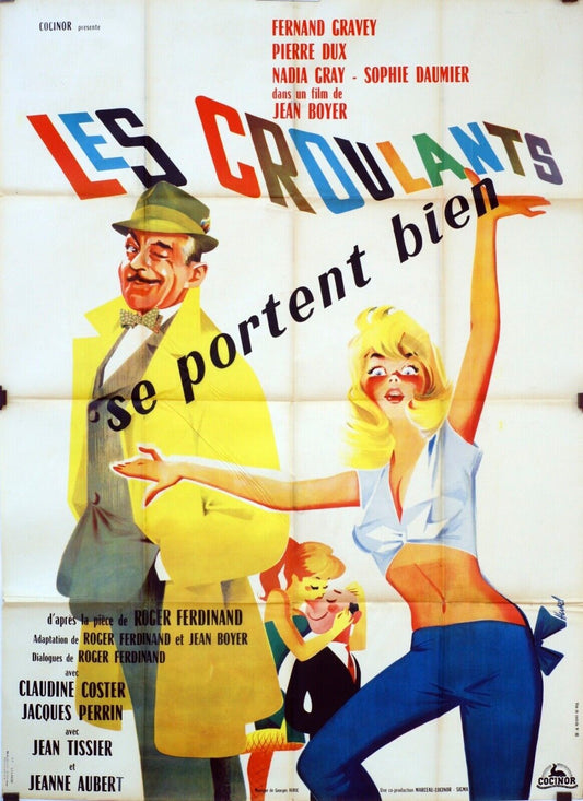 LES CROULANTS MOVIE POSTER ORIGINAL 120x160 FERNAND GRAVEY