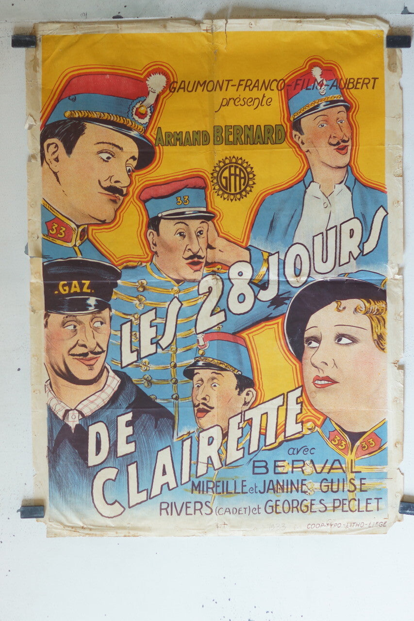 28 JOURS DE CLAIRETTE (LES) MOVIE POSTER ORIGINAL (60X80) Mireille