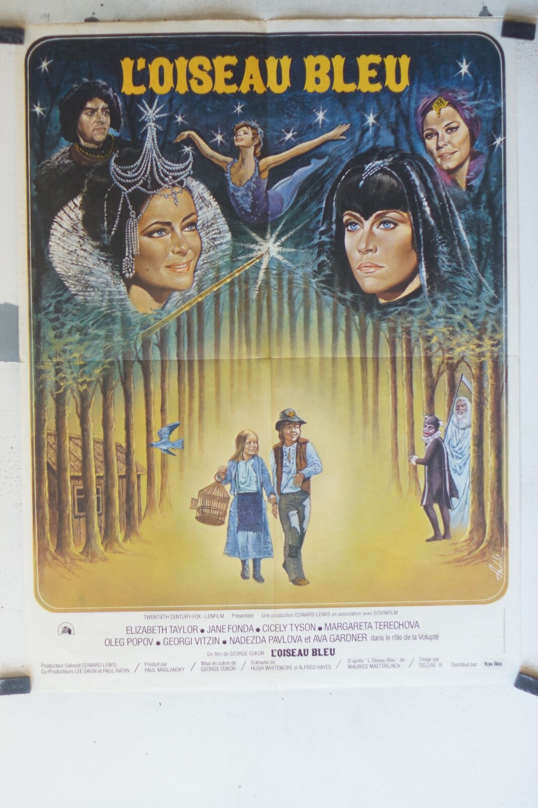 OISEAU BLEU (L’) POSTER ORIGINAL 60x80 Elizabeth Taylor , Jane Fonda