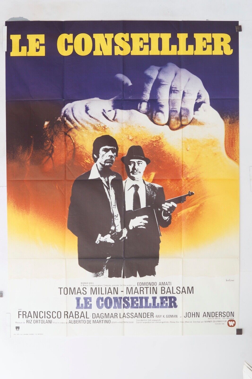 LE CONSEILLER ORIGINAL MOVIE POSTER 120x160 TOMAS MILIAN