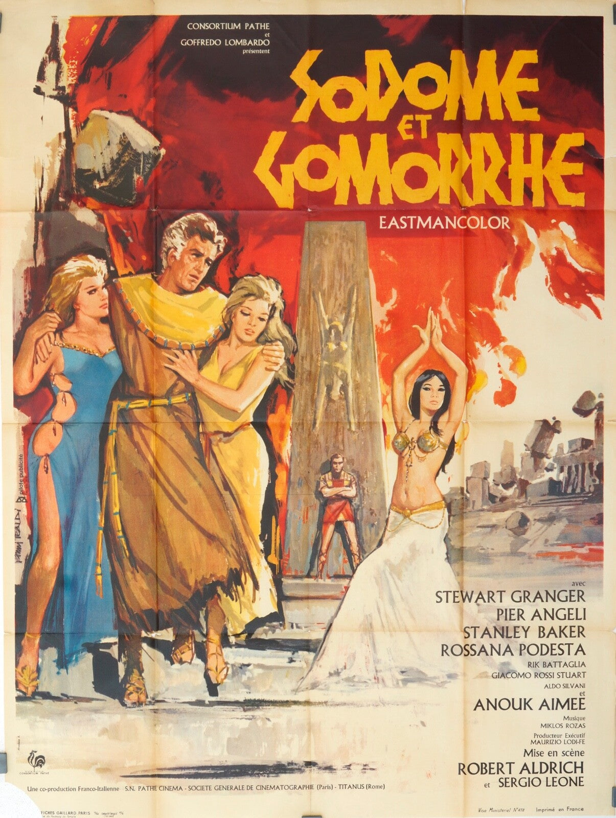 SODOME ET GOMORRHE MOVIE POSTER ORIGINAL 120x160 STEWART GRANGER