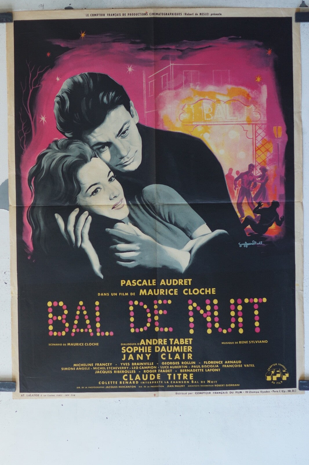 BAL DE NUIT MOVIE POSTER ORIGINAL (60X80) Pascal Audret , Sophie Daumier 