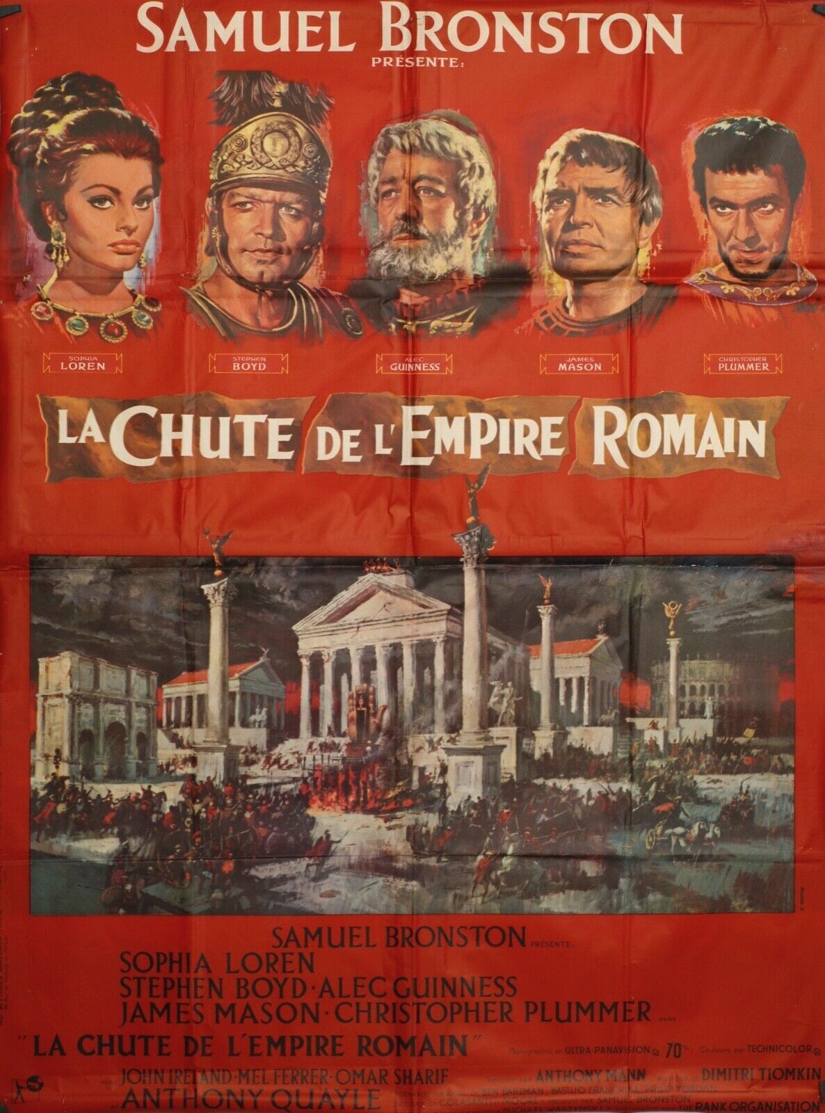 LA CHUTE DE L’EMPIRE ROMAIN ORIGINAL MOVIE POSTER 120x160  SOFIA LOREN