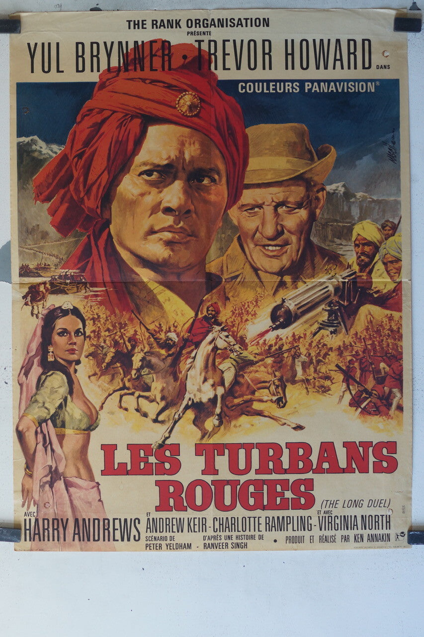 TURBANS ROUGES (LES) MOVIE POSTER ORIGINAL (60X80) Yul Brynner , Trevor Howard