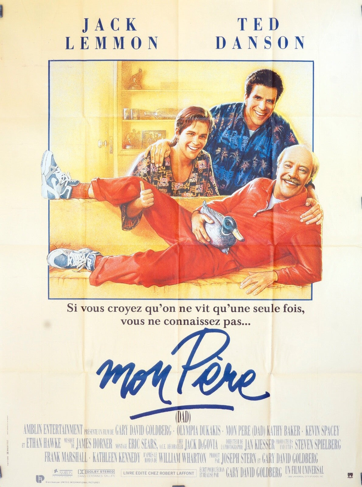 MON PÈRE MOVIE POSTER ORIGINAL 120x160  JACK LEMMON