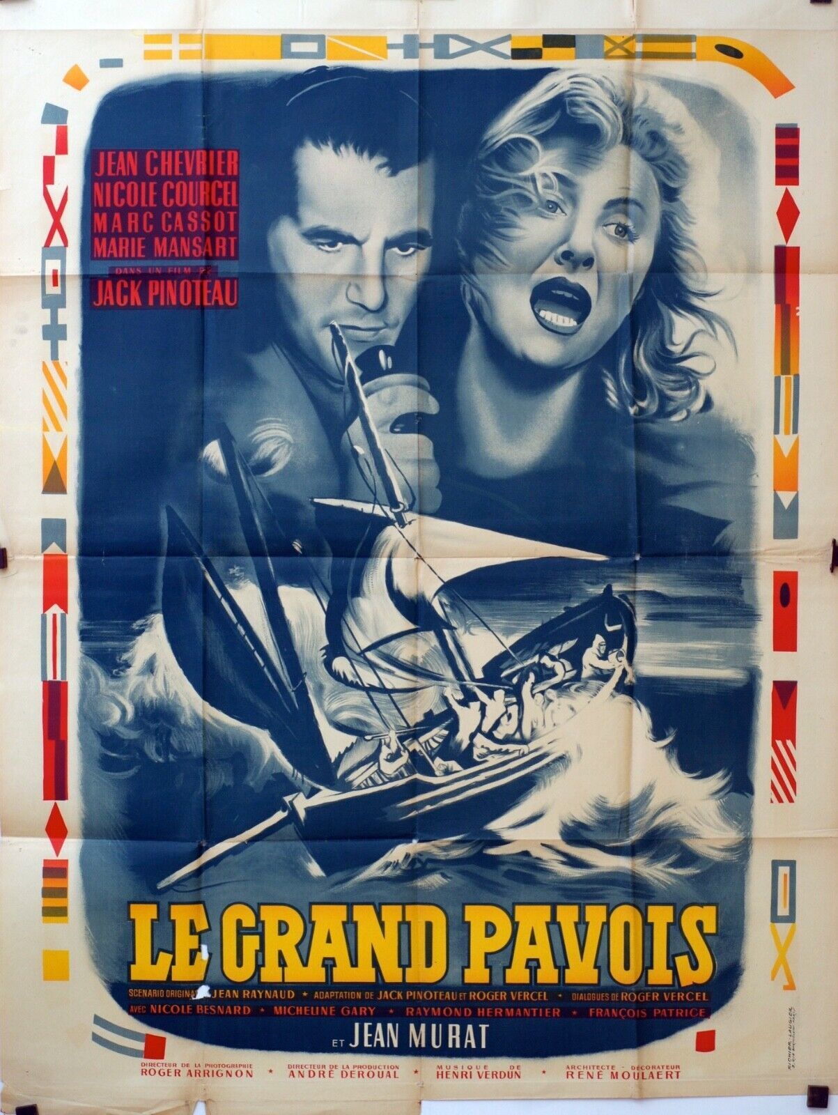 LE GRAND PAVOIS MOVIE POSTER ORIGINAL 120x160 JEAN CHAVRIER