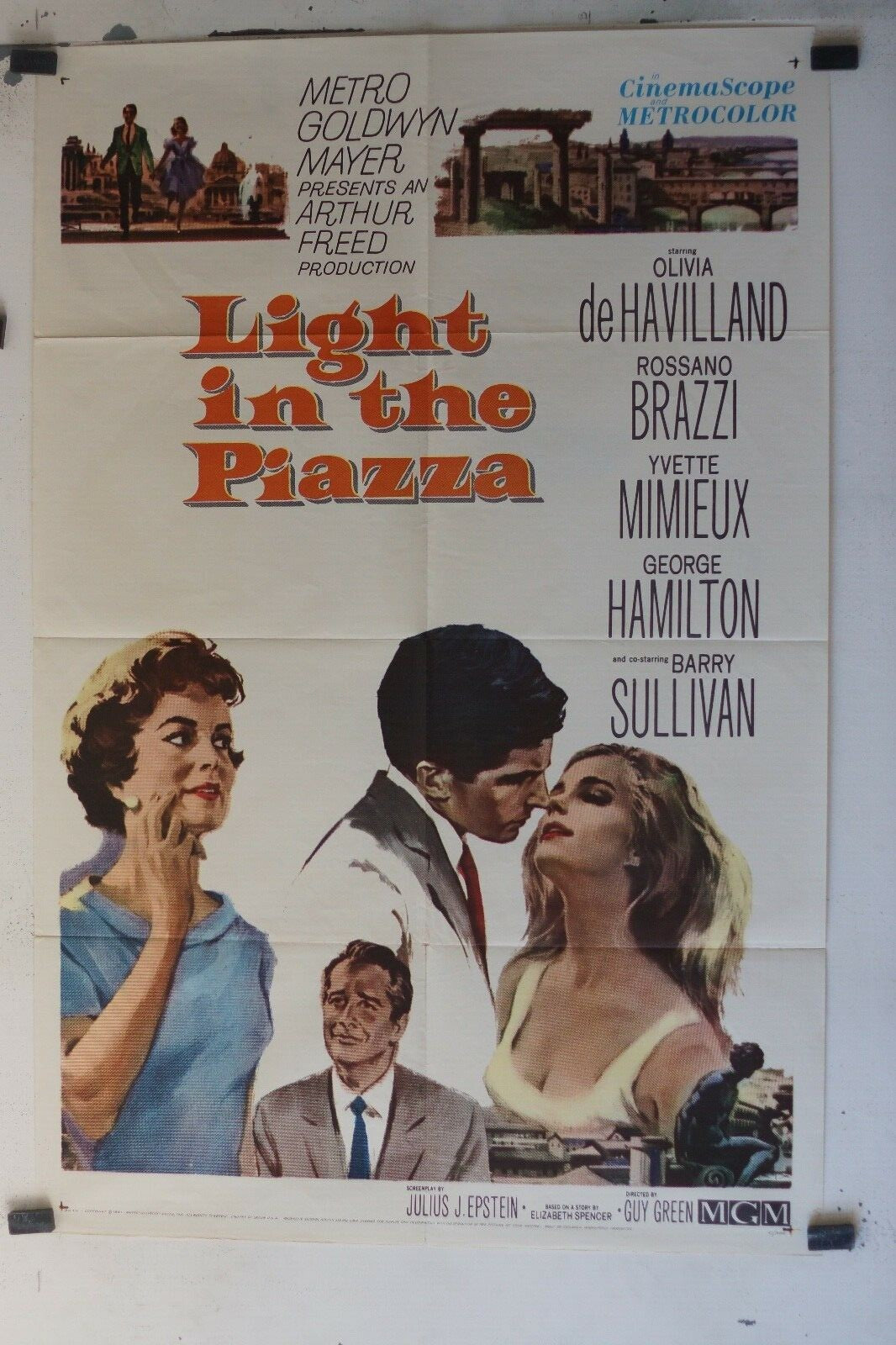 LIGHT IN THE PIAZZA, MOVIE POSTER ORIGINAL (69x103), Olivia de havilland 