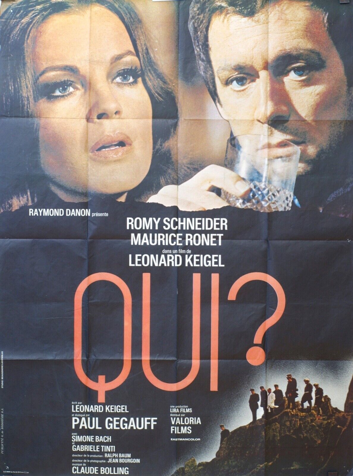 QUI ? ORIGINAL MOVIE POSTER 120x160 ROMY SCHNEIDER
