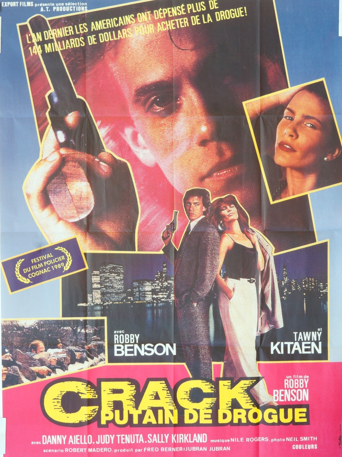 CRACK PUTAIN DE DROGUE 120X160 ORIGINAL MOVIE POSTER ROBBY BENSON