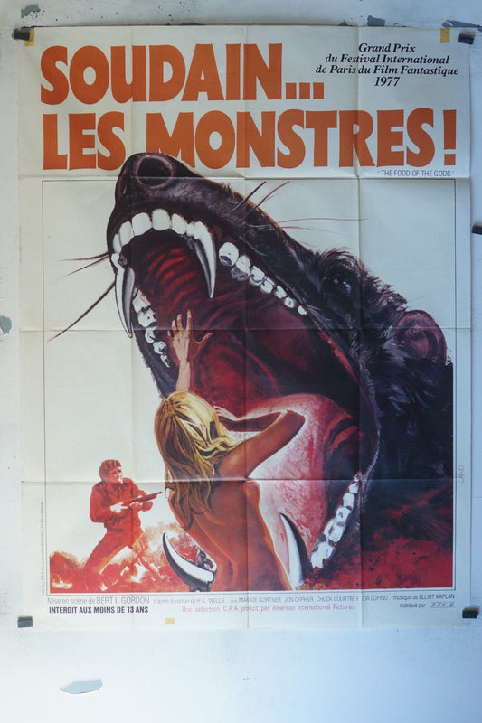 SOUDAIN LES MONSTRES MOVIE POSTER ORIGINAL 120x160 MARJOE GOTNER