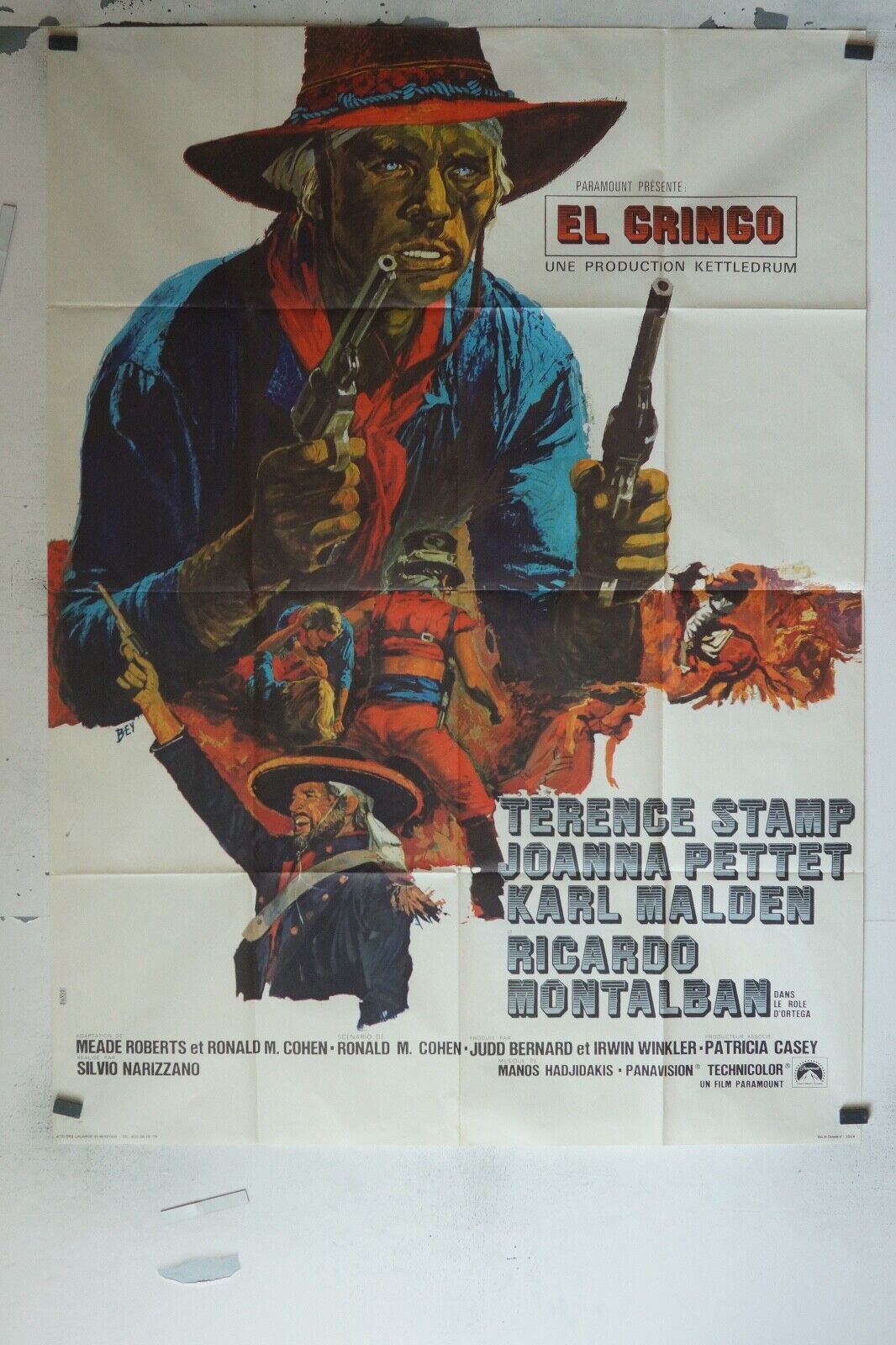EL GRINGO ORIGINAL MOVIE POSTER 120X160 TERENCE STAMP