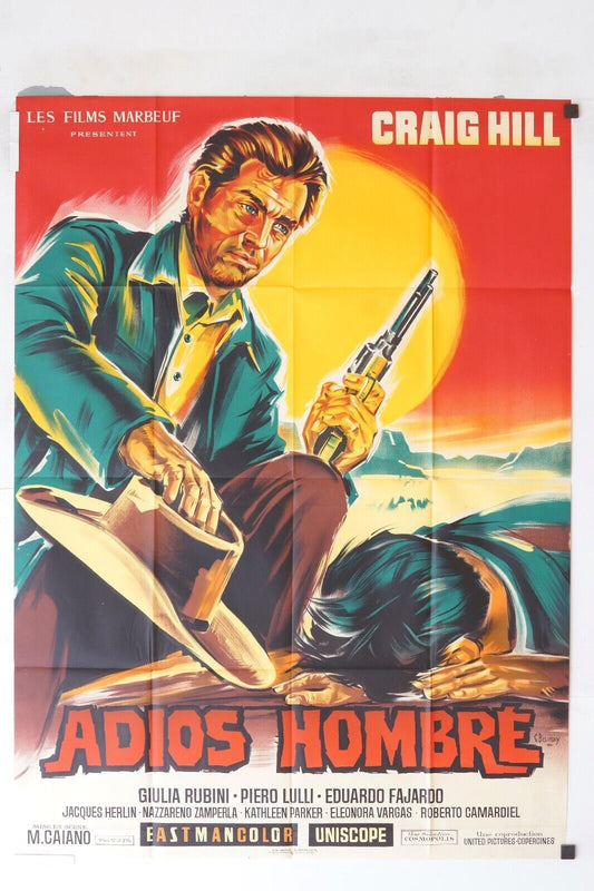 ADIOS HOMBRE MOVIE POSTER ORIGINAL 120x160 CRAIG HILL