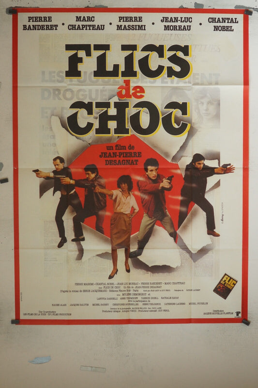 FLICS DE CHOC MOVIE POSTER ORIGINAL 120x160 PIERRE BANDERET