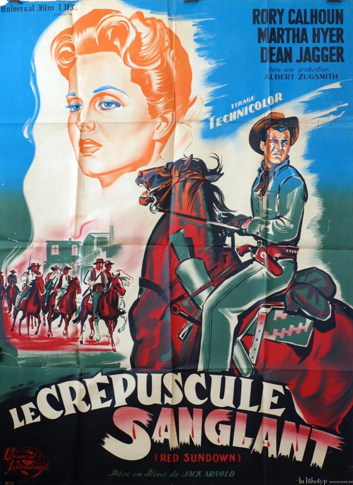 LE CRÉPUSCULE SANGLANT MOVIE POSTER ORIGINAL 120x160 MARTHA HYER