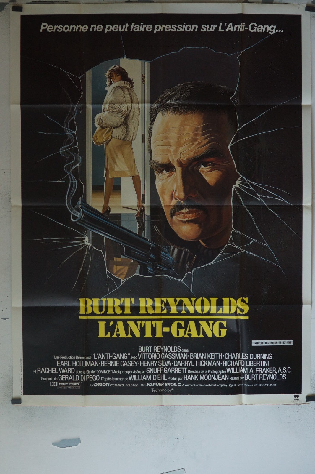L’ANTI-GANG, MOVIE POSTER ORIGINAL 120x160 BURT REYNOLDS