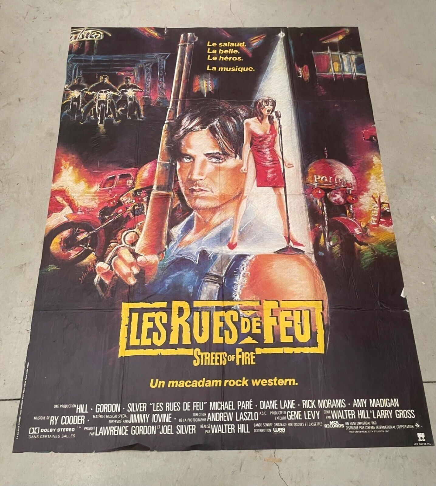 LES RUES DE FEU ORIGINAL 120x160 DIANE LANE