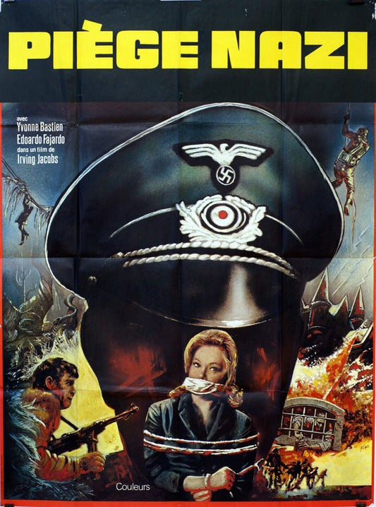 PIÈGE NAZI MOVIE POSTER ORIGINAL 120x160 YVONNE BASTIEN.