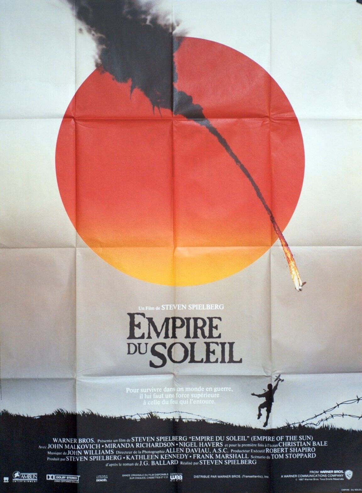 EMPIRE DU SOLEIL MOVIE POSTER ORIGINAL 120x160 STEVEN SPIELBERG