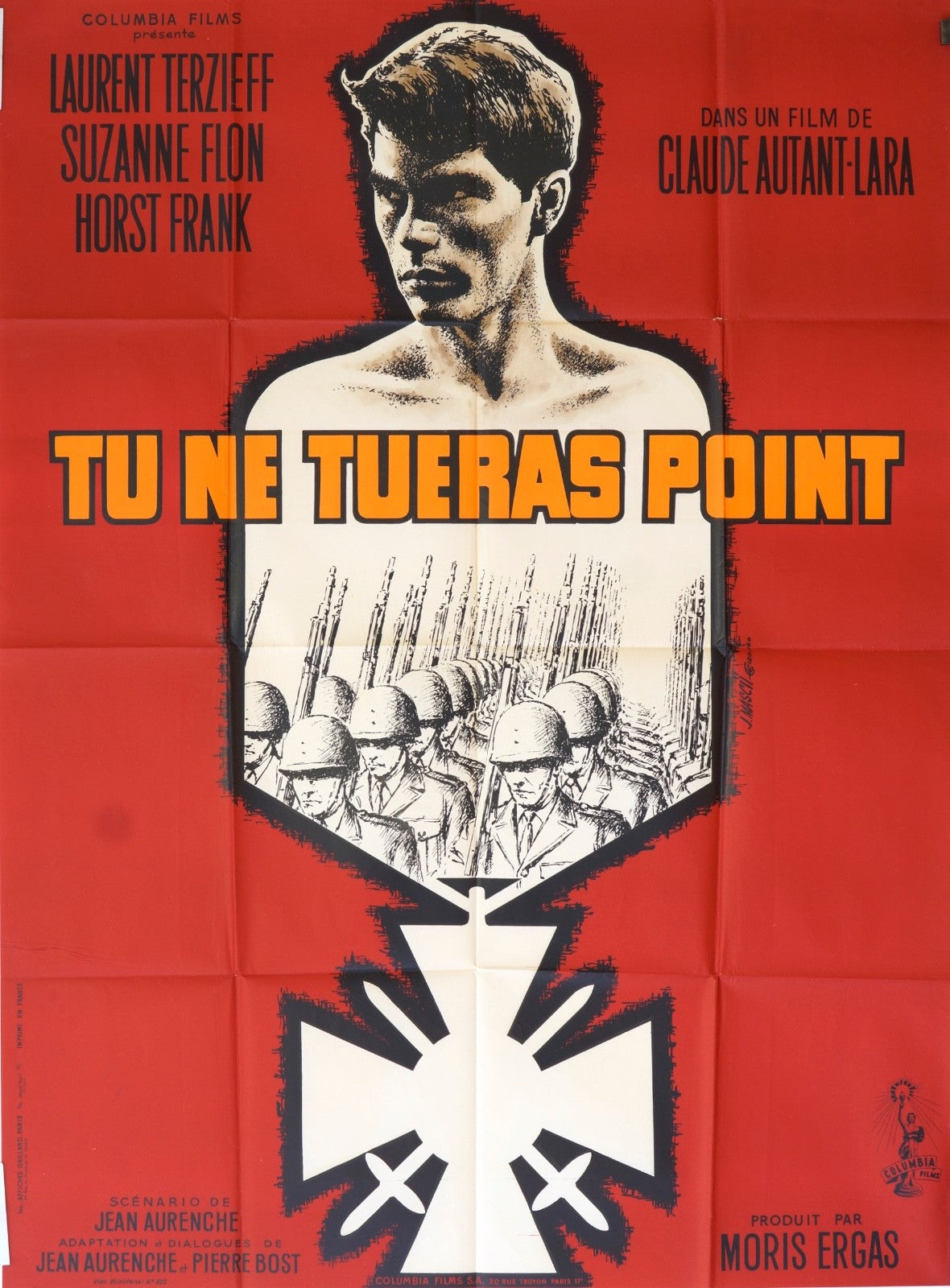 TU NE TUERAS POINT LAURENT TERZIEFF movie poster ORIGINAL 120x16