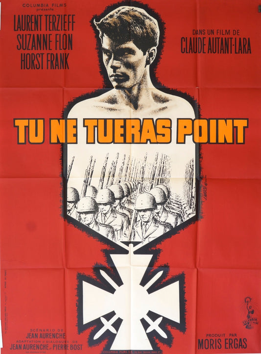 TU NE TUERAS POINT LAURENT TERZIEFF movie poster ORIGINAL 120x16