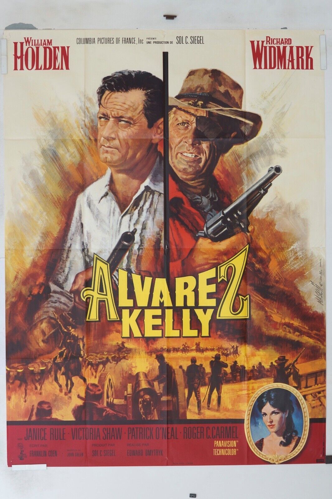 ALVAREZ KELLY 120X160 ORIGINAL MOVIE POSTER WILLIAM HOLDEN