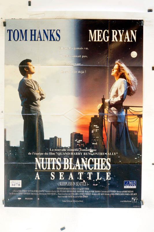 NUITS BLANCHES A SEATLE TOM HANKS MOVIE POSTER ORIGINAL 120x160