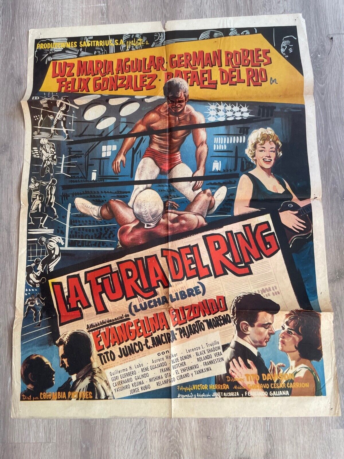 LA FURIA DEL RING 70X100 original LUZ MARIA AGUILAR