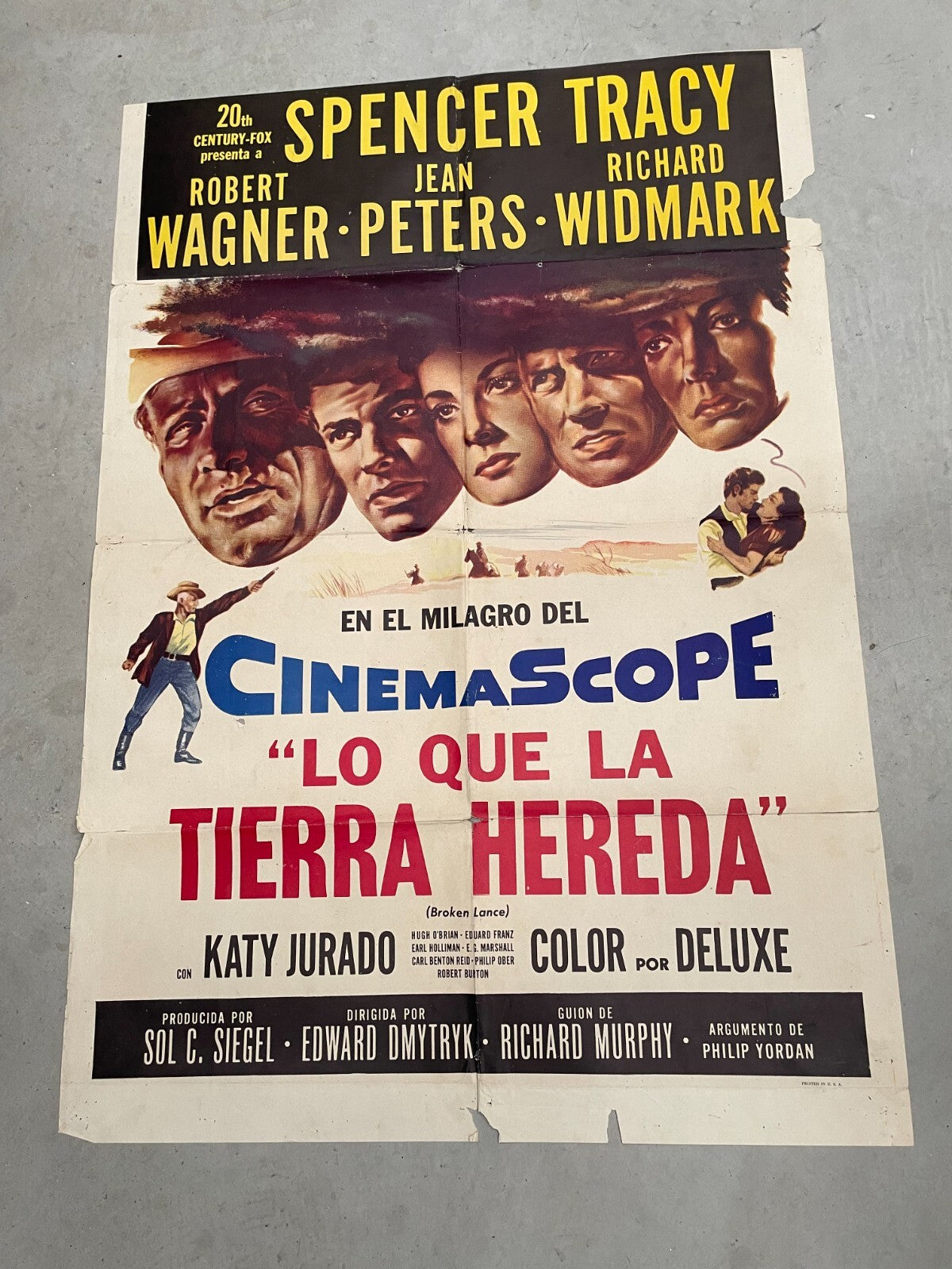 LO QUE LA TIERRA HEREMOVIE ORIGINAL POSTER (70x100), SPENCER TRACY