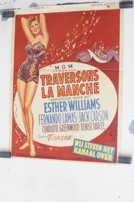 TRAVERSONS LA MANCHE (Belge) ORIGINAL 30x55