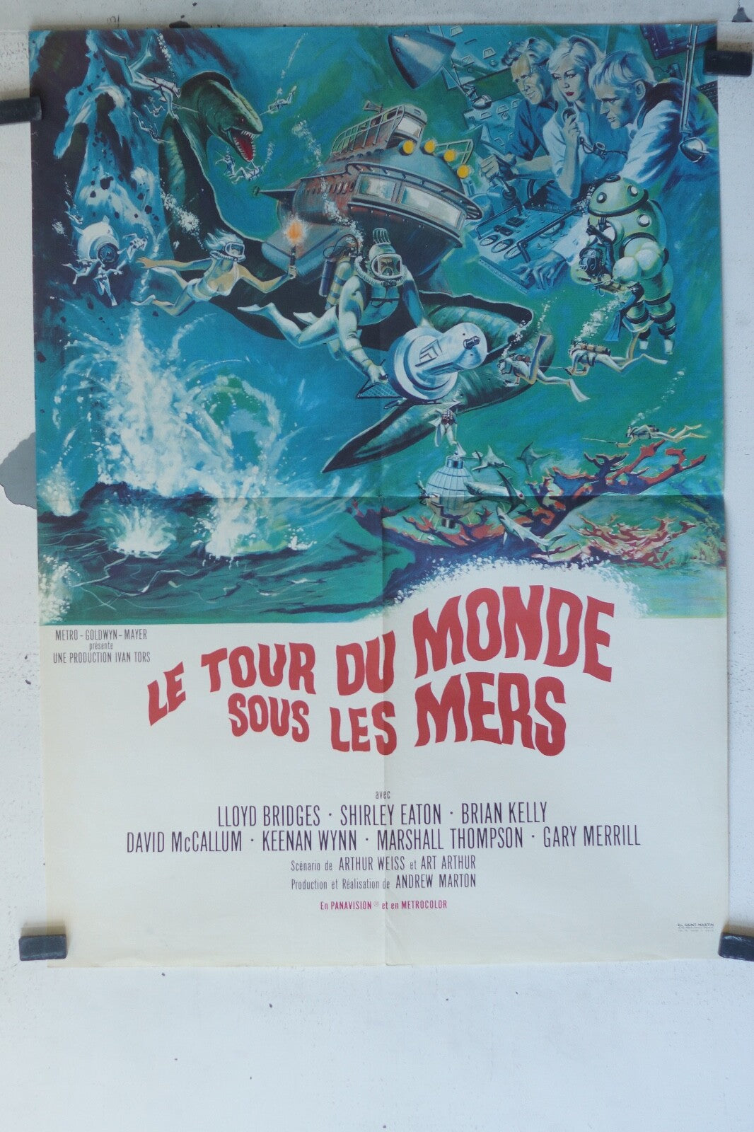 TOUR DU MONDE SOUS LES MERS (LE) POSTER ORIGINAL (60X80) Lloyd Bridges