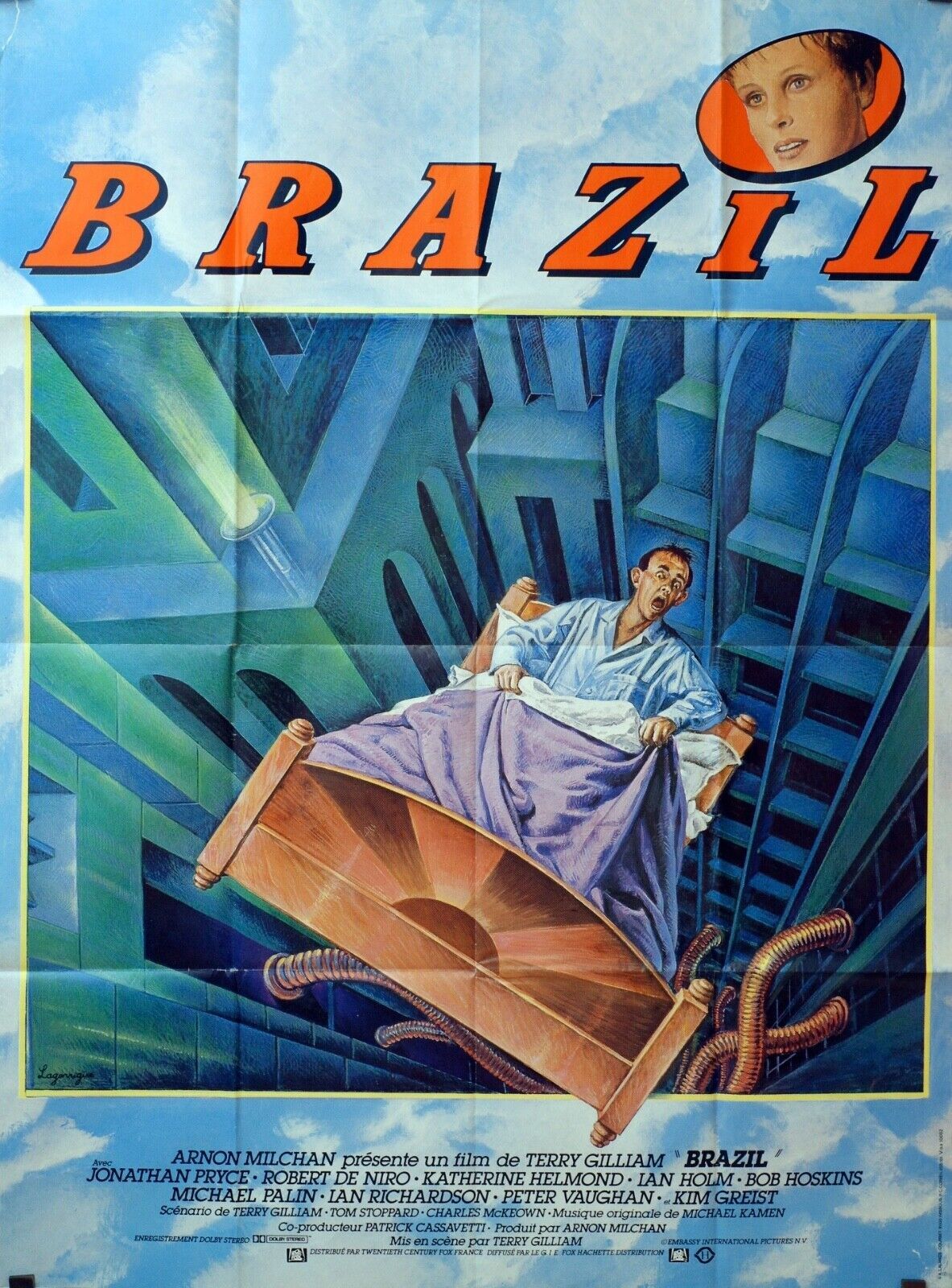 BRAZIL MOVIE POSTER ORIGINAL 120x160 JONATHAN PRYCE
