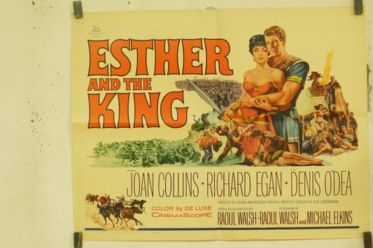 ESTHER AND THE KING, MOVIE POSTER ORIGINAL 57X70 JOAN COLLINS – RICHARD EGAN