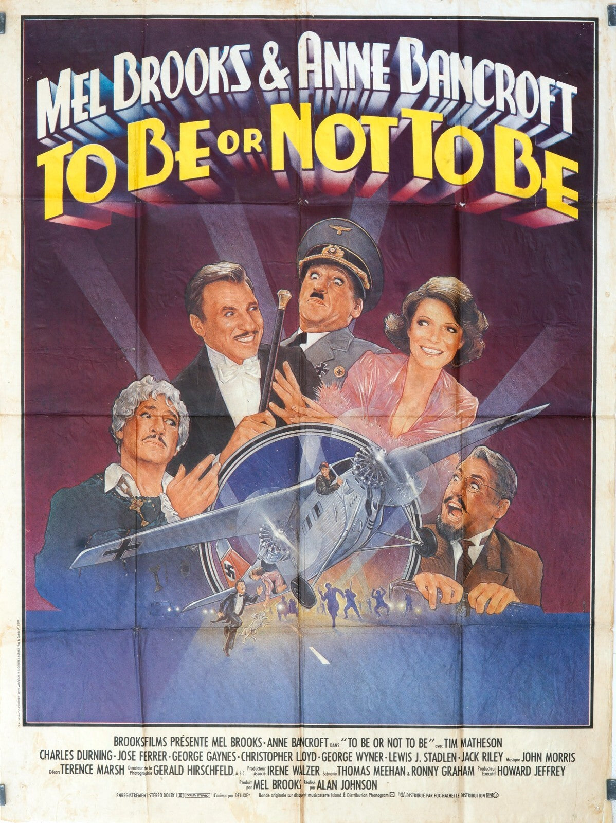 TO BE OR NOT TO BE MEL BROOKS ANNE BANCROF movie poster original (120x160)