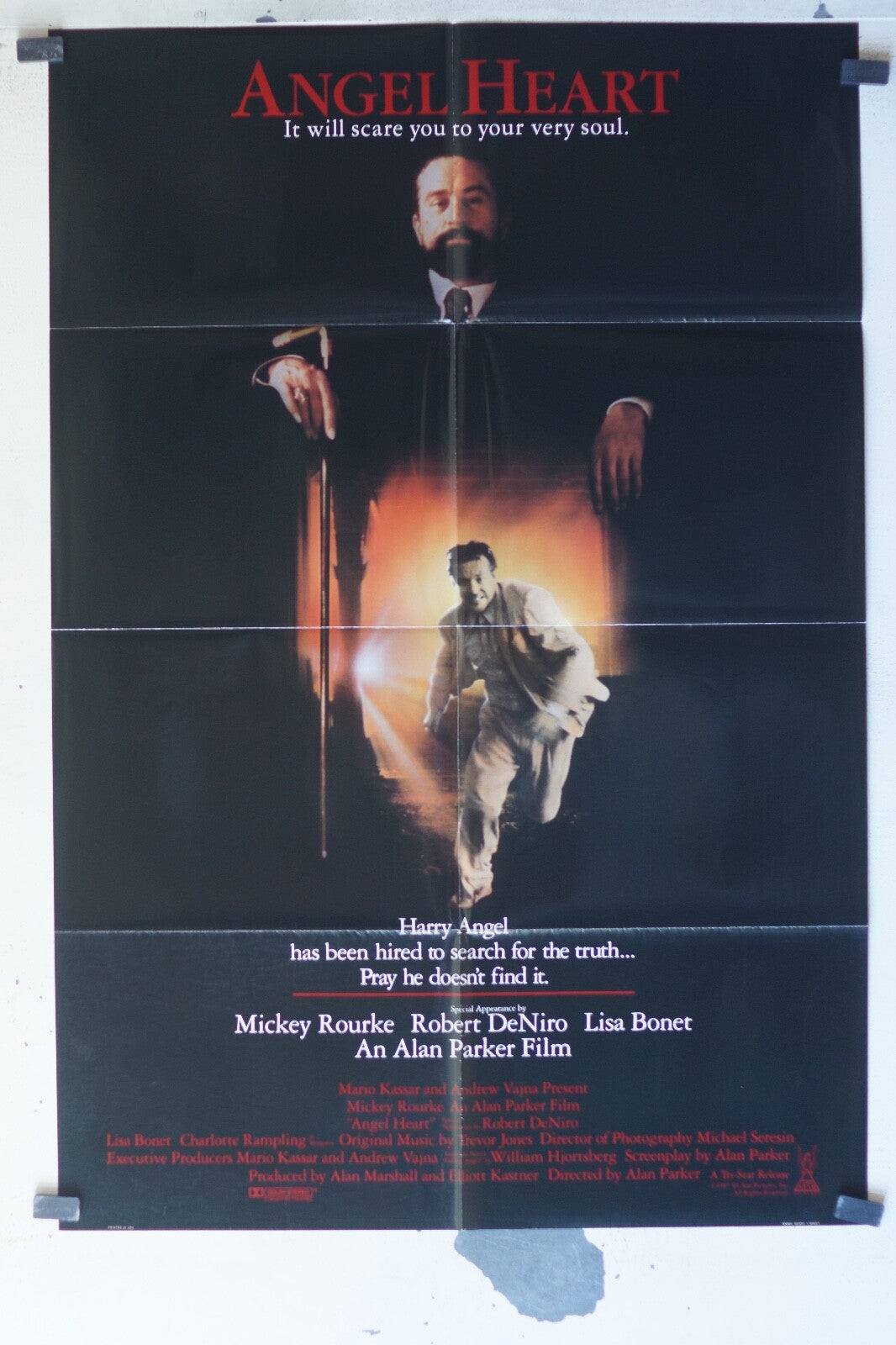 ANGEL HEART ORIGINAL MOVIE POSTER 70x103 Mickey Rourke , Robert de Niro