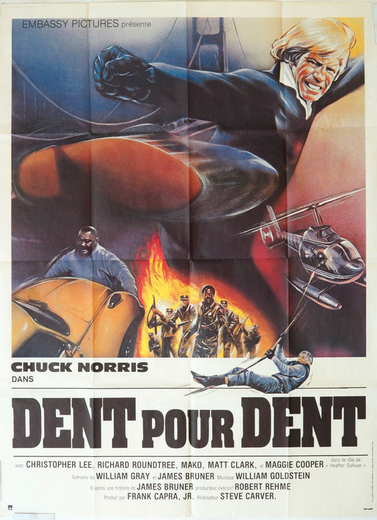 DENT POUR DENT ORIGINAL MOVIE POSTER 120x160 CHUCK NORRIS