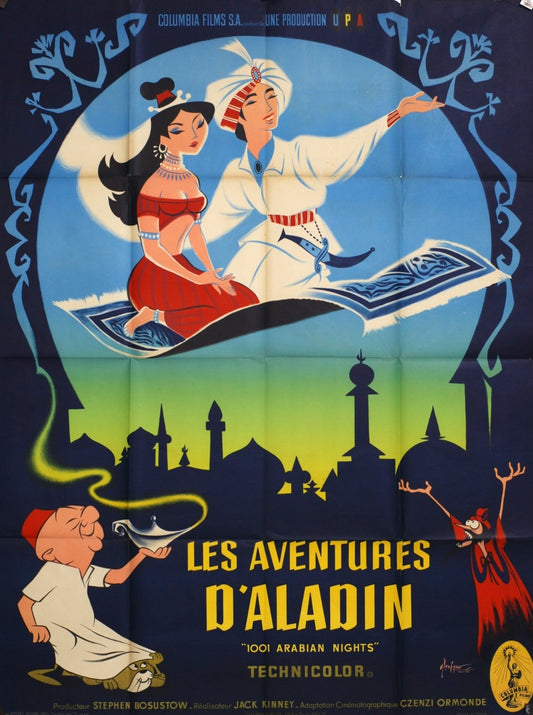 LES AVENTURIERS D’ALADIN, 1960 POSTER ORIGINAL 120x160