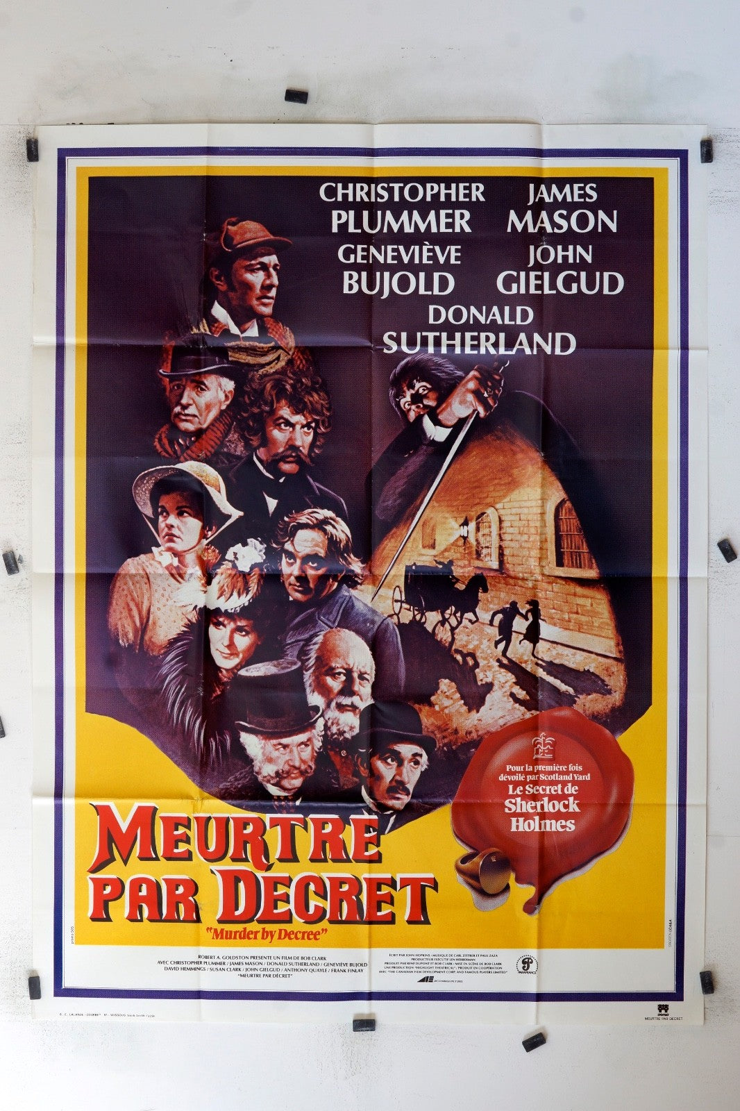 MEURTRE PAR DÉCRET CHRISTOPHER PLUMMER ORIGINAL MOVIE POSTER 120x160