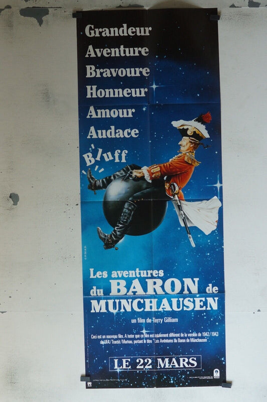 LES AVENTURES DU BARON DE MUCHAUSEN MOVIE POSTER ORIGINAL 60x160 TERRY GILLIAN