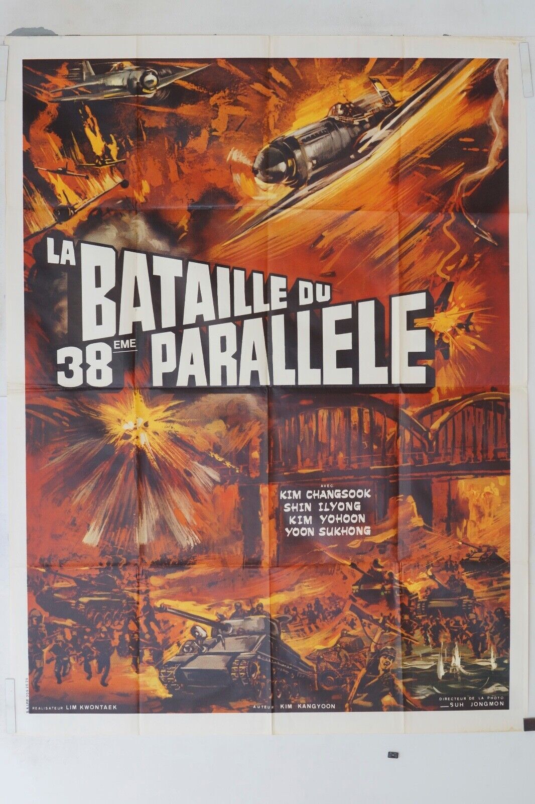 LA BATAILLE DU 38 EME PARALLÈLE MOVIE POSTER ORIGINAL 120x160 KIM CHANGSOOK