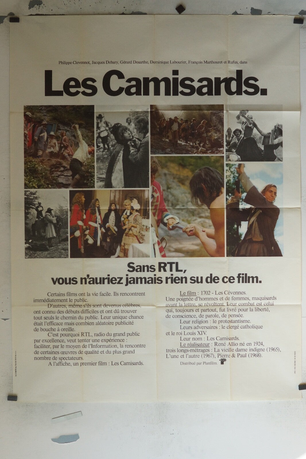 LES CAMISARDS MOVIE POSTER ORIGINAL 120x160 PHILIPPE CLÉVENOT