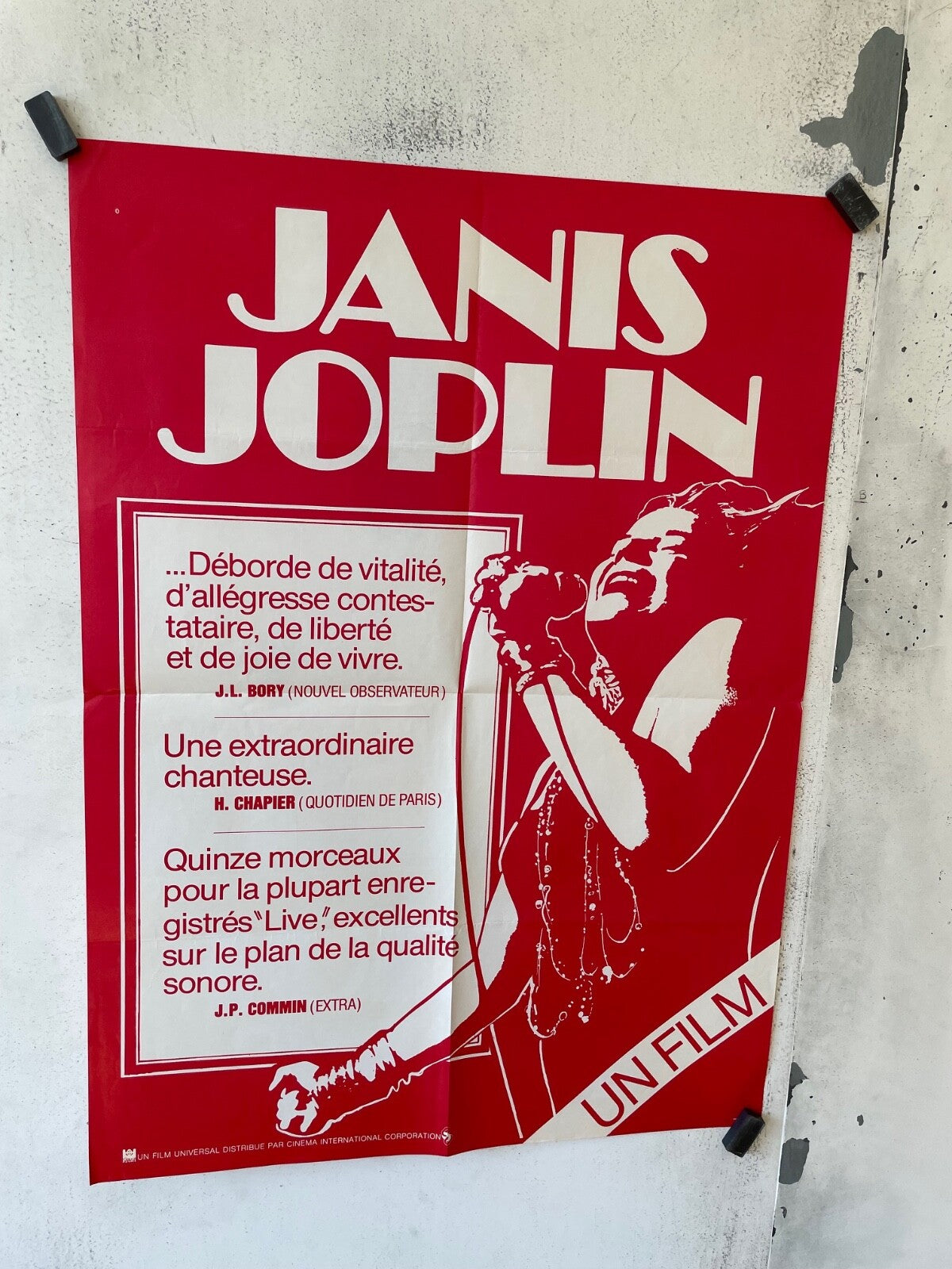 JANIS JOPLIN A FILM 1975 MOVIE POSTER ORIGINAL (60X80) JANIS JOPLIN