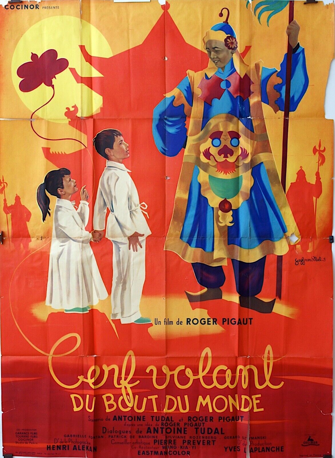 CERT VOLANT DU BOUT DU MONDE POSTER ORIGINAL (120X160) ANTOINE TUDAL