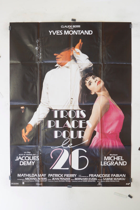 TROIS PLACE POUR LE 26 YVES MONTANT MOVIE POSTER ORIGINAL 120x160