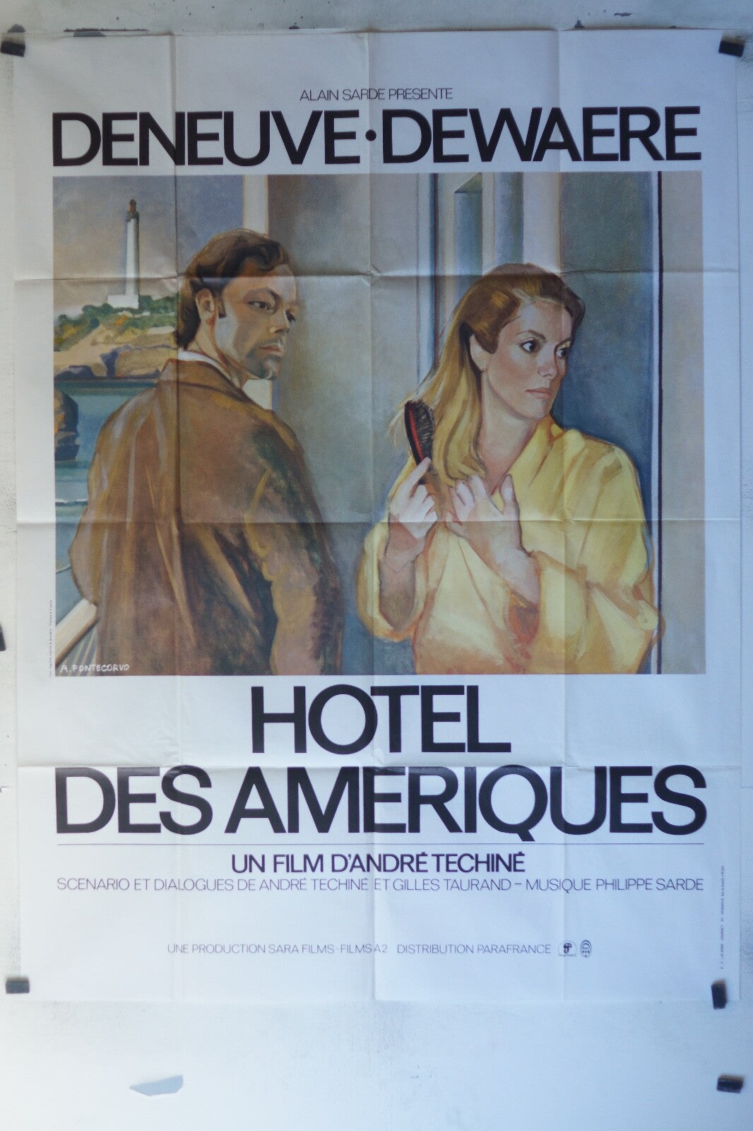 HOTEL DES AMERIQUES MOVIE POSTER ORIGINAL 120x160 Patrick Dewaere 