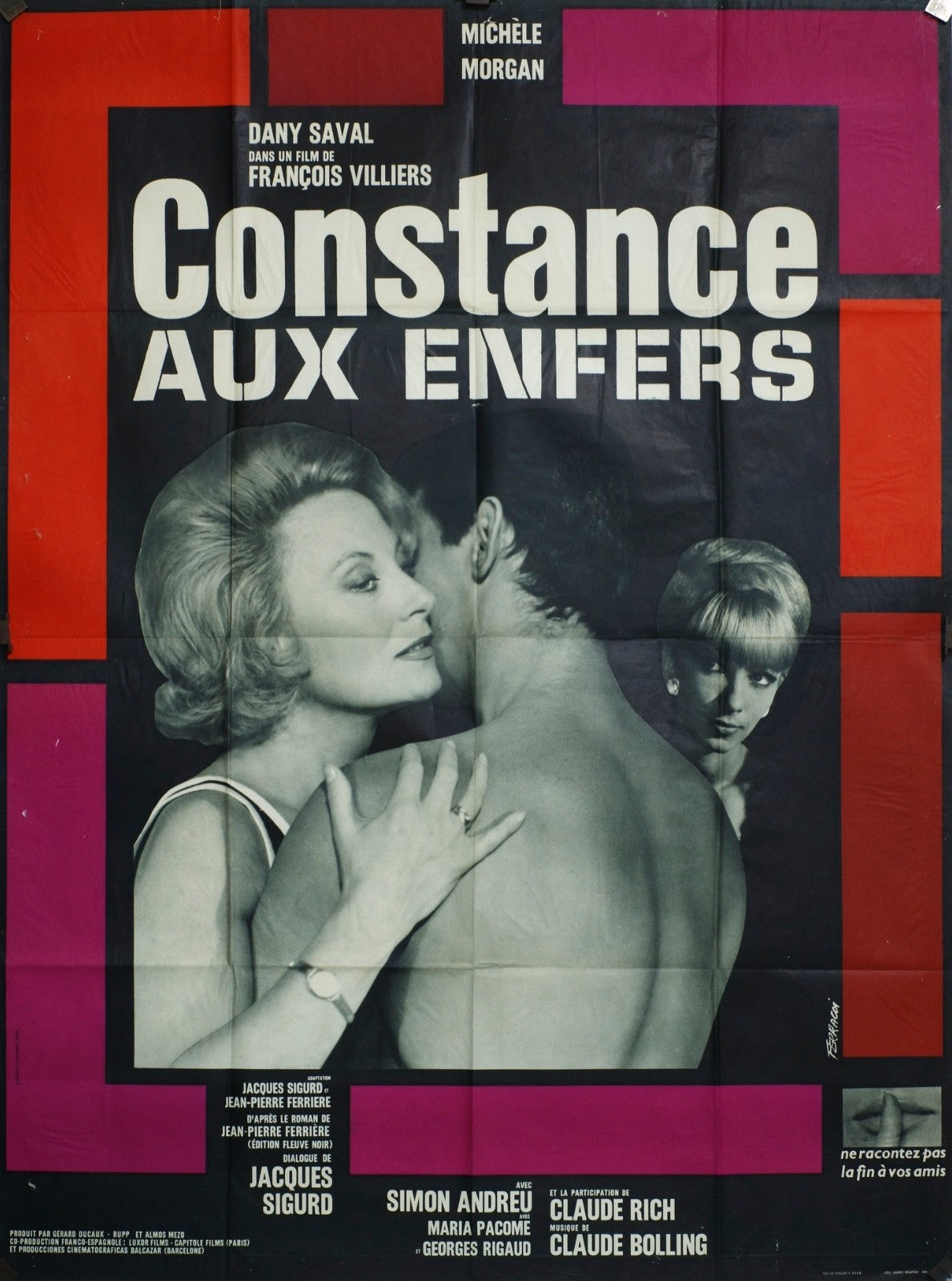 CONSTANCE AUX ENFERS DANY SAVAL MOVIE POSTER ORIGINAL 120x160