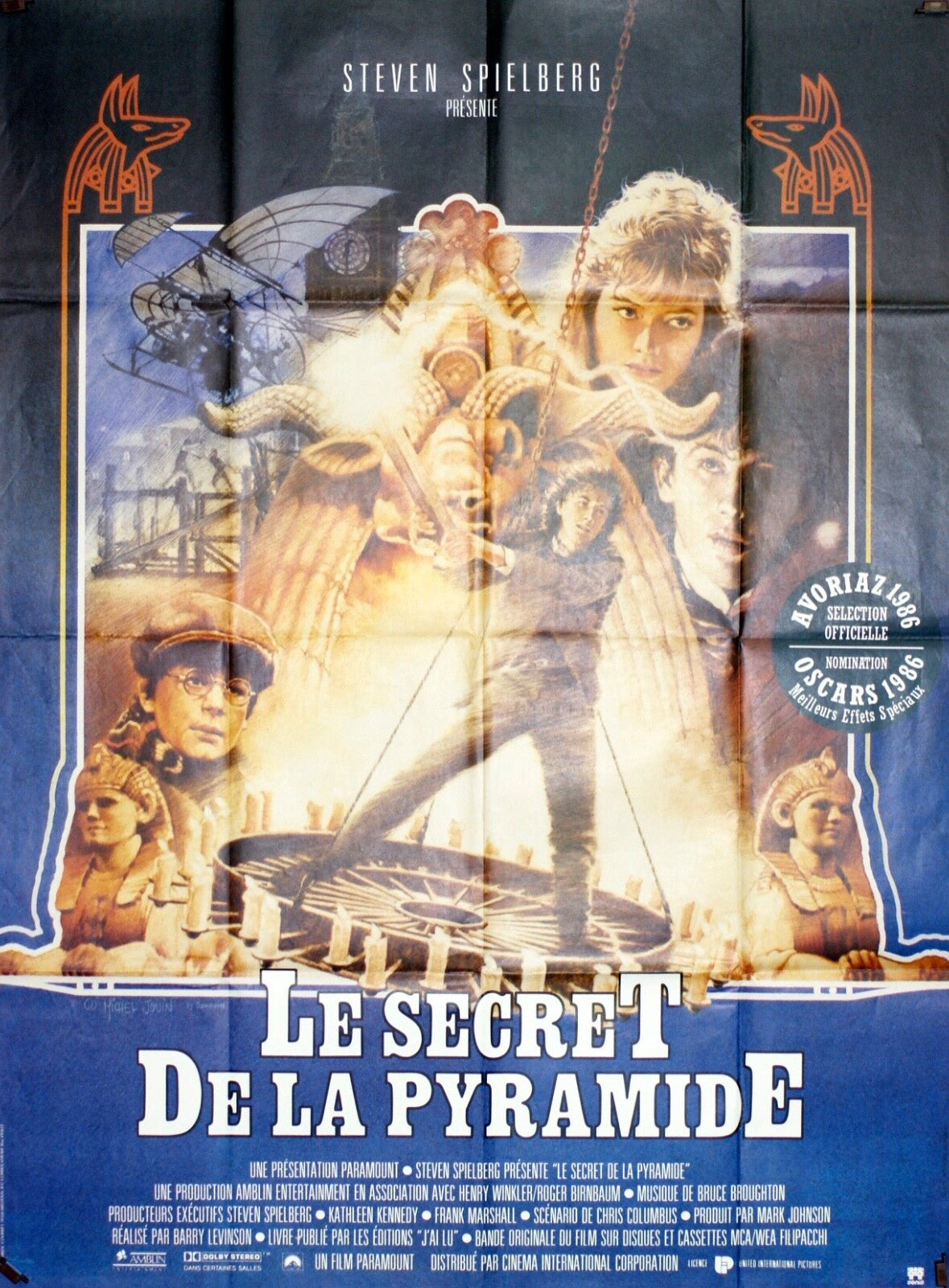 LE SECRET DE LA PYRAMIDE MOVIE POSTER ORIGINAL 120x160 STEVEN SPIELBERG