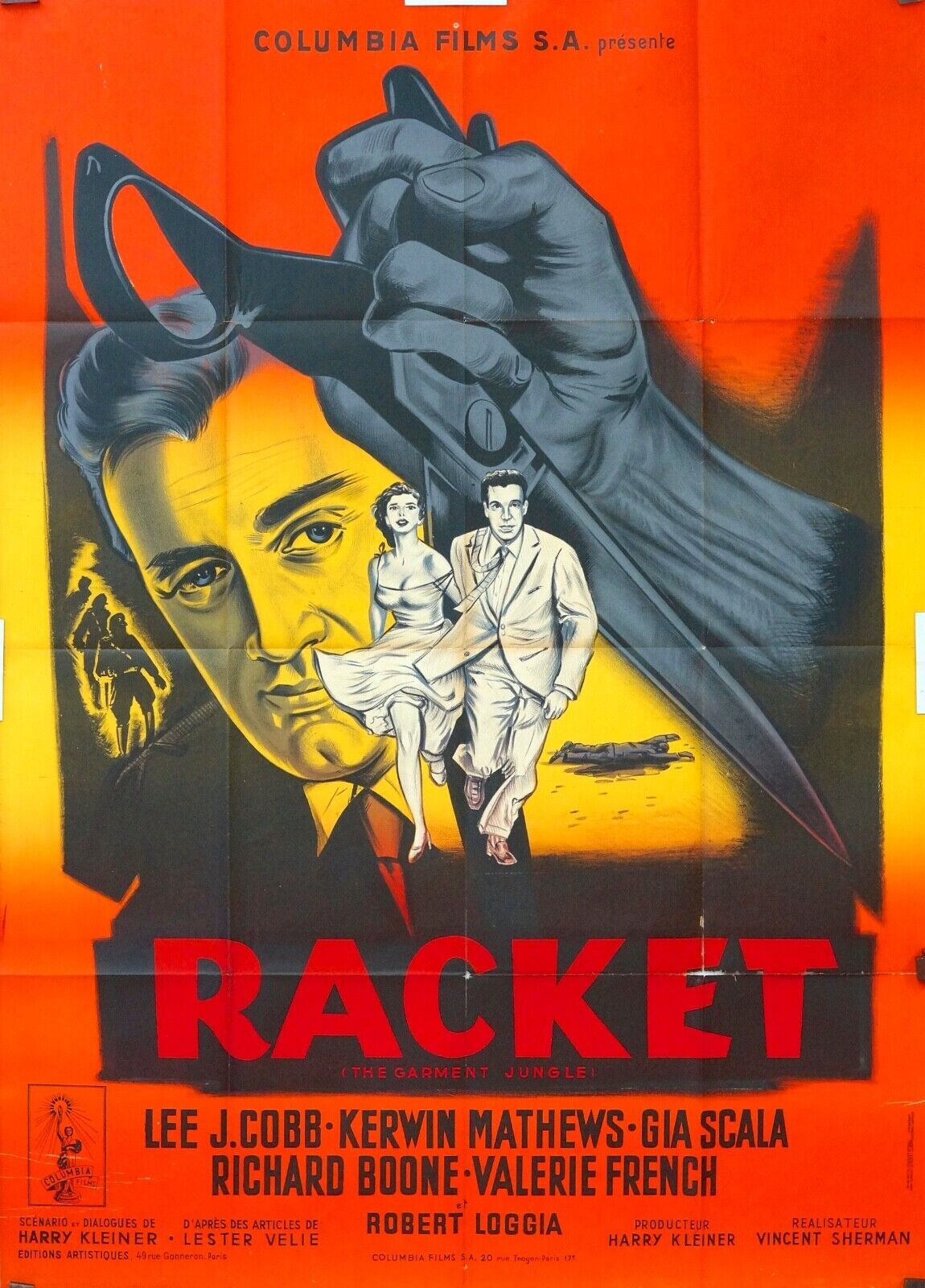 RACKET MOVIE POSTER ORIGINAL 120x160 LEE J.COBB